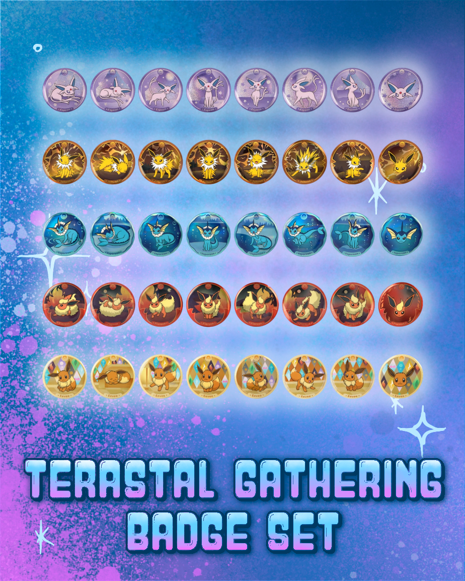 Pokemon: Terastal Gathering Badge Set
