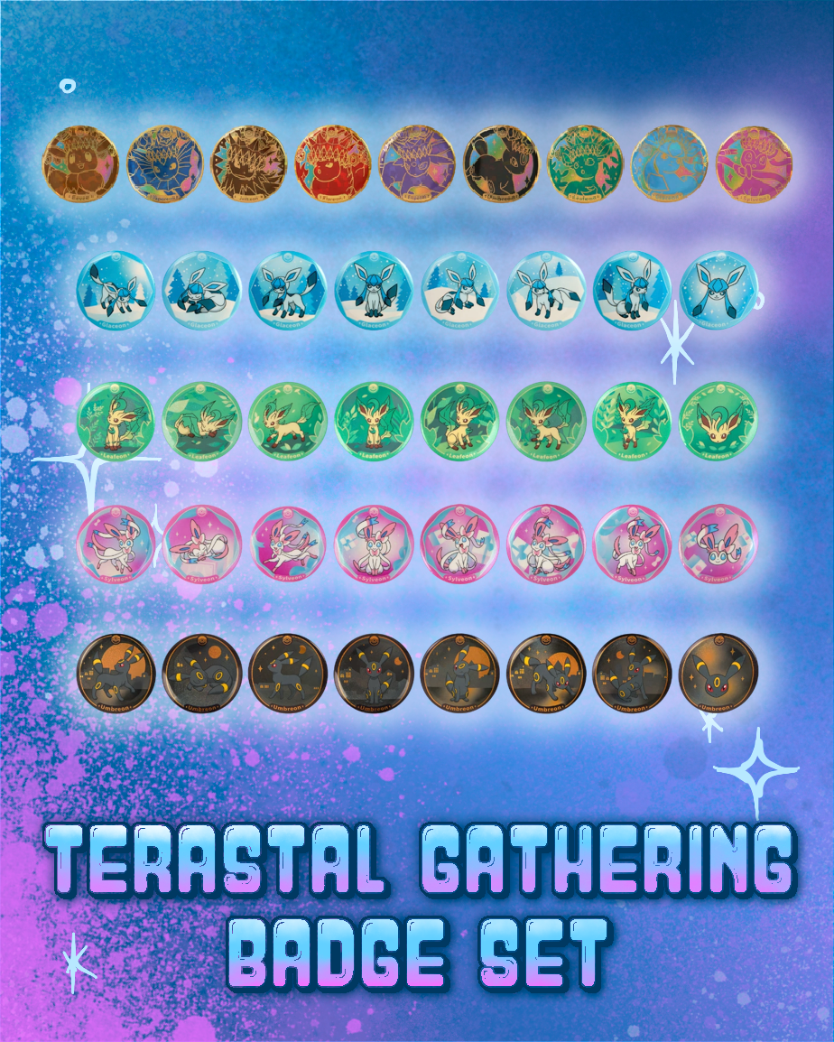 Pokemon: Terastal Gathering Badge Set
