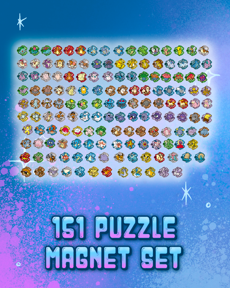 Pokemon: 151 Collect Puzzle Magnet Set