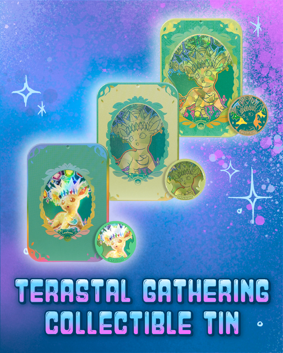 Pokemon: Terastal Gathering Collectible Tin - Leafeon