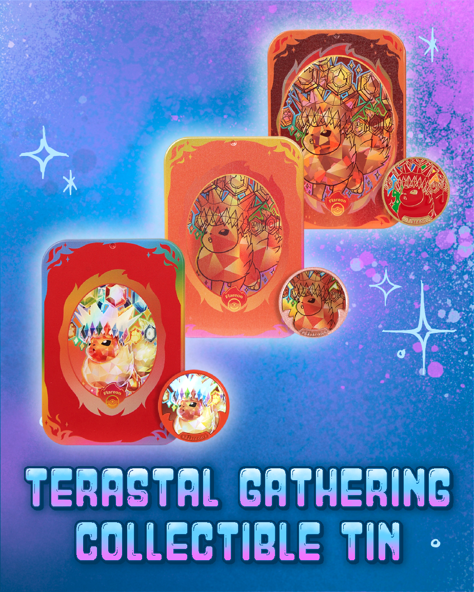 Pokemon: Terastal Gathering Collectible Tin - Flareon
